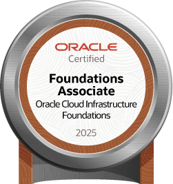Badge oficial Oracle Cloud Infrastructure 2025 Certified Foundations Associate
